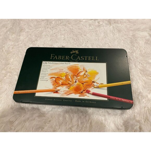 FABER CASTELL POLYCHROMOS ARTISTS COLOUR PENCILS SET - 120 TIN Genuine UK Stock - Picture 3 of 7